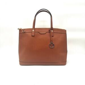 HENRI BENDEL Leather Satchel, Large Brown Tote